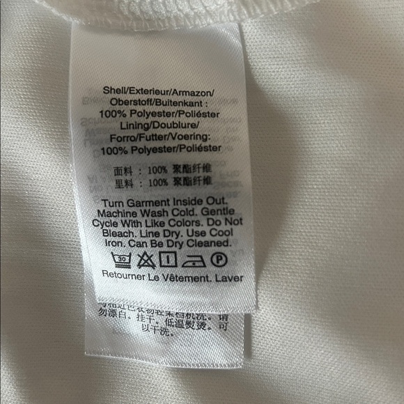 NWT DKNY White V-Neck Dress - Picture 10 of 10